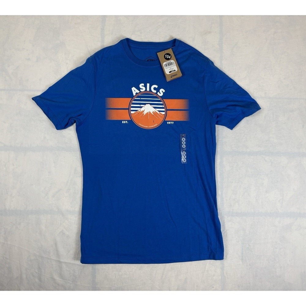 NWT ASICS Running Graphic T-Shirt Short Sleeve Unisex Small MSRP $25 NEW